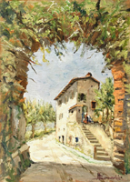 Quadro di
 Adolfo Belimbau - Paesaggio huile tableau